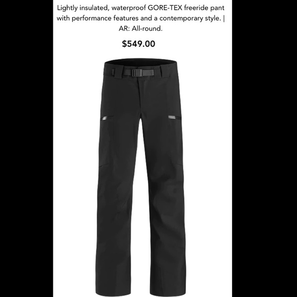 Arc'teryx Other - Arc’teryx Men’s Sabre AR Snow Pant
